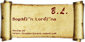 Bogdán Loréna névjegykártya